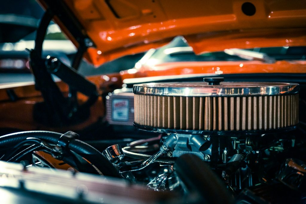 parts of a rebuilt car