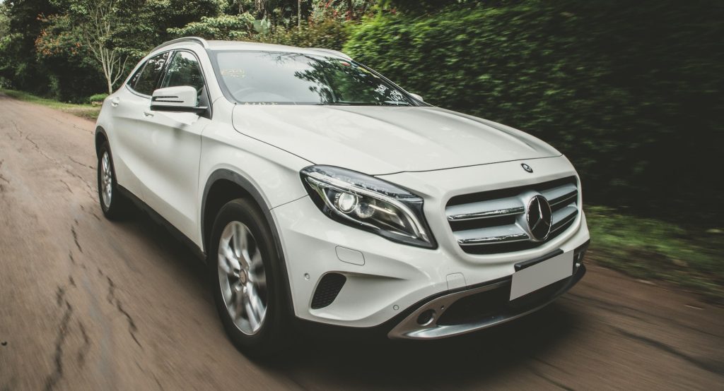 a crossover on the road