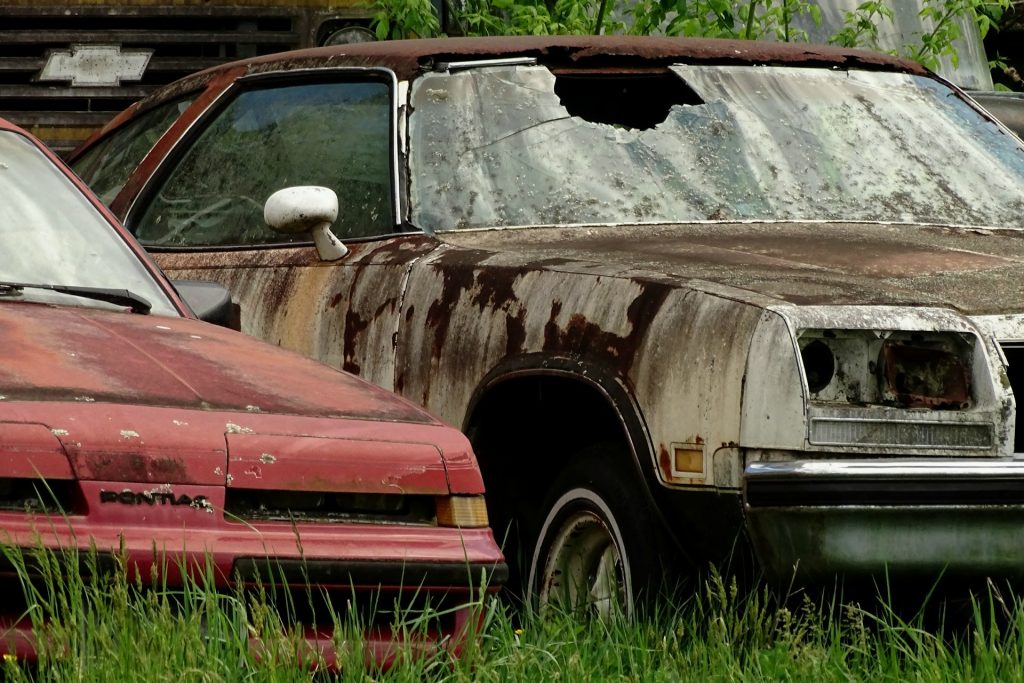 broken cars left